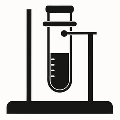 Laboratory Test Tube with Stand Icon of Scientific Experimentation and Research