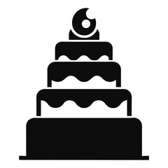 Delicious Four-Layered Cake Icon Perfect for Bakery Websites, Menus, and Dessert Designs