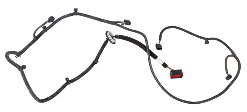 A cable of matted wires of different colors with connectors in the electrical wiring of the car. Internet line in the work of the provider.