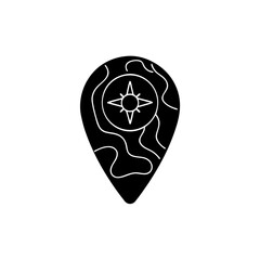 creative details Outline Map Pin Location Icon vector illustration