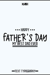 Happy Father's Day Modern Calligraphy Text Element Vertical Template