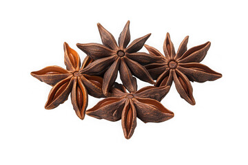 Star anise spice aromatherapy ingredient culinary herb flavoring cooking ingredient isolated on transparent background