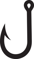 Fishing hook silhouette, Fish hook icon, fishing hook logo,   Fish hook logo icon vector, hook icon