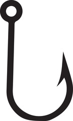 Fishing hook silhouette, Fish hook icon, fishing hook logo,   Fish hook logo icon vector, hook icon