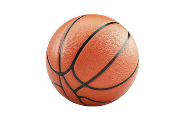 Obraz premium Realistic orange basketball ball sport equipment illustration graphic design element render isolated on transparent background