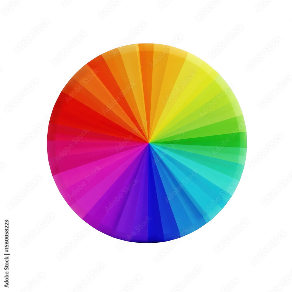 Poster chromatic circle: a vibrant spectrum of colors radiating in circular design