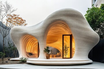 3D Printed House Design Innovation Showcase Sustainable Architecture Modern Living Structure