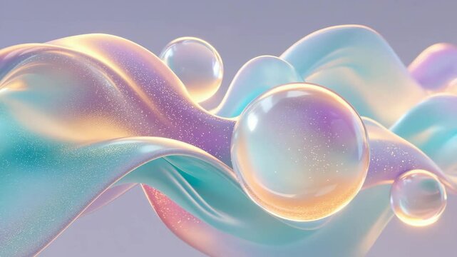 Colorful 3D Wave and Bubble Animation in Soft Gradient.mp4 is a high-resolution animated visual ideal for cinematic scenes, AI concepts, spiritual storytelling, or travel content creation.