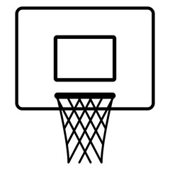 Icono cesta de baloncesto con líneas 
