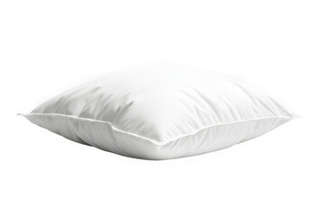 High resolution white pillow stock image for bedding and interior design projects, soft cushion photography, isolated on transparent background