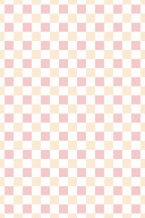 Seamless checkered pattern in color white pink yellow