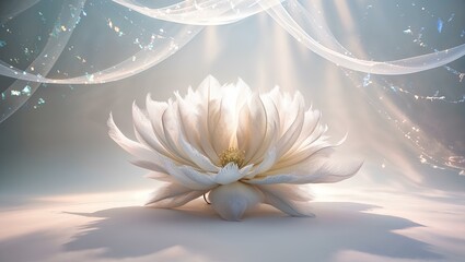 a translucent studio background with light prisms created by light sunlight