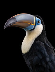 Obraz premium toucan bird on a black background