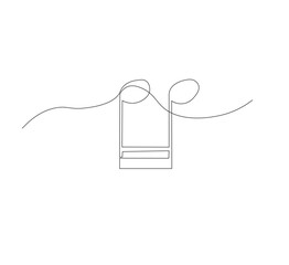 continuous single line drawing of scales, white background,abstract sheet music line art vector illustration