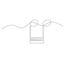 continuous single line drawing of scales, white background,abstract sheet music line art vector illustration