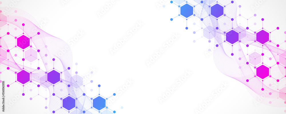 Poster modern health care or medical background design. health care innovation concept. horizontal header w