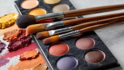 Makeup Brushes and Pigments for Glamorous Beauty Concept.mp4 is a high-resolution animated visual ideal for cinematic scenes, AI concepts, spiritual storytelling, or travel content creation.