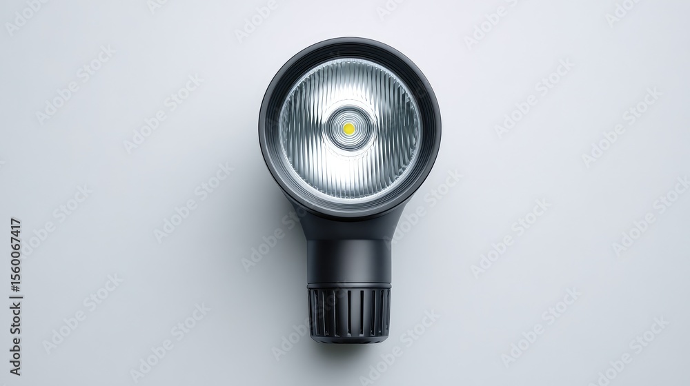 Aufkleber a single led flash for cameras placed on a white background with ample copy space