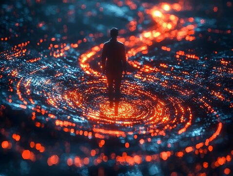 Quantum hacker evading digital footprint