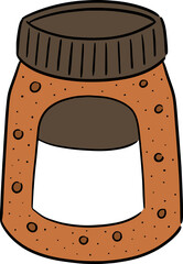 Illustration of instant coffee bottle

