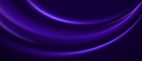 Smooth dark purple silky waves, luxurious and vibrant background