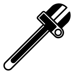 Vector Illustration of Adjustable Wrench Tool