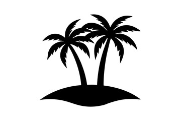 vector illustration of a tropical island