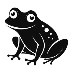 Black Silhouette of Frog with Spots