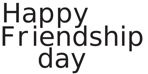 Happy Friendship Day Typography – Black Text Overlap Fragment