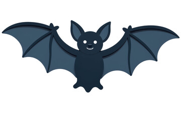 2d icon of a stylized bat in flight with its wings spread, minimalist design, solid dark gray color, clean sharp lines, no shadows, isolated on a plain white background
