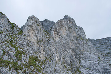 rock in the mountains, View from The Closed Glade to Southern Ridge of the Piatra Craiului Mountains, Romania