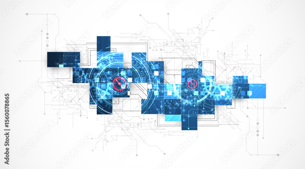 Aufkleber abstract background. scientific and technological concept. square art. vector