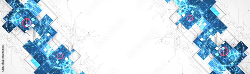 Poster abstract background. scientific and technological concept. square art. vector