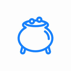 witches brew pot icon sign vector
