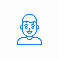 young boy icon sign vector