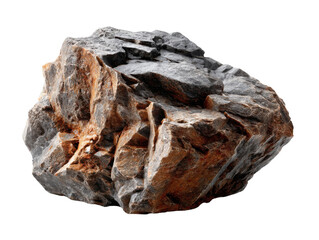 Rough Stone with Textured Details: A detailed depiction of a rough stone showcases its rugged texture, intricate cracks, and natural hues, revealing the strength and timeless beauty of the earth.