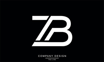 ZB, BZ Abstract Letters Logo Monogram Design Font Icon Vector