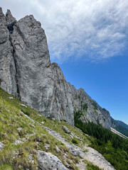Obraz premium mountain in the mountains, The Shoulders of the Piatra Craiului Mountains, Romania 