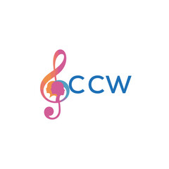 Obraz premium CCW “Abstract music school logo with people and melody icon” CCW Later Logo, “Modern music therapy logo with faces and note symbol” 