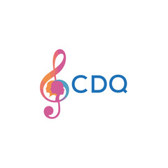 CDQ “Abstract music school logo with people and melody icon” CDQ Later Logo, “Modern music therapy logo with faces and note symbol”

