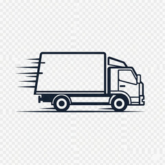 delivery truck with motion lines