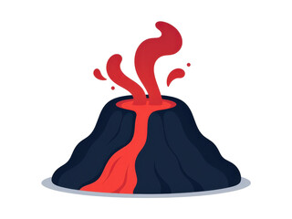 a simple flat 2d icon of 'pahoehoe lava', with a smooth, ropy textured lava flow, minimalist design, solid dark red and black colors, clean sharp lines, no shadows