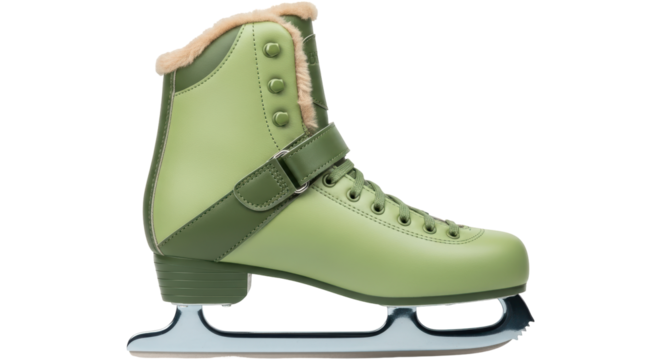 Isolated Green Ice Skate - Powered by Adobe
