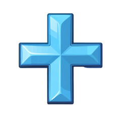 Fototapeta premium Plus Icon isolated on transparent background.