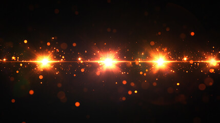 Streaks of radiant golden particles slice through the dark space, their motion conveying a sense of power and futuristic energy.