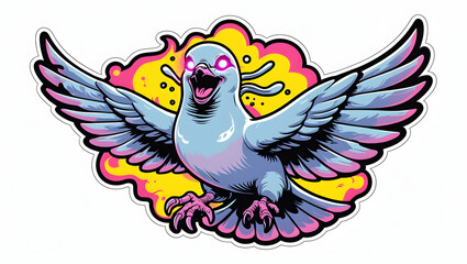 scary dove stickers