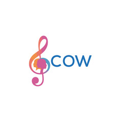 COW “Abstract music school logo with people and melody icon” COW Later Logo, “Modern music therapy logo with faces and note symbol”
