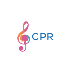 CPR “Abstract music school logo with people and melody icon” CPR Later Logo, “Modern music therapy logo with faces and note symbol”
