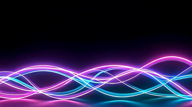 indium ampere captivate display, the radiant conceptual delimitation shot with kink glow tendril pulse rhythmically, ampere luminescent ripple of blue, pink, and k interweave round it
