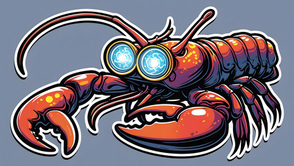 creepy lobster stickers